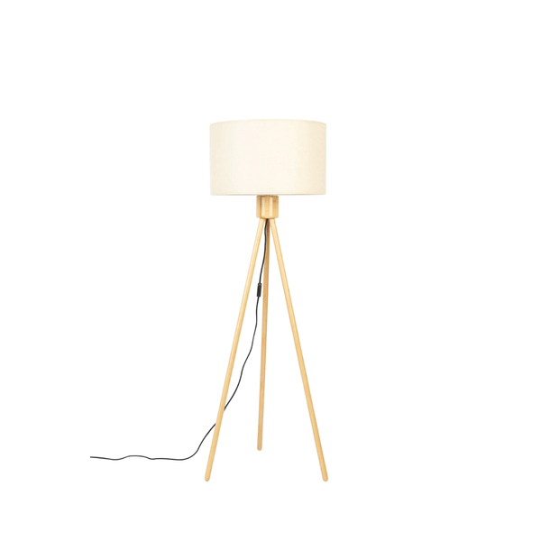Floor Lamp Fan Bamboo
