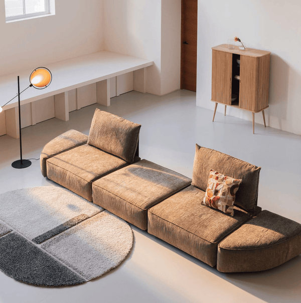 Sofa element hunter pie pouf right moss