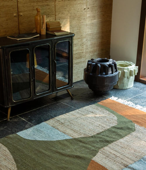 Carpet pavilion 160x230 natural green brown