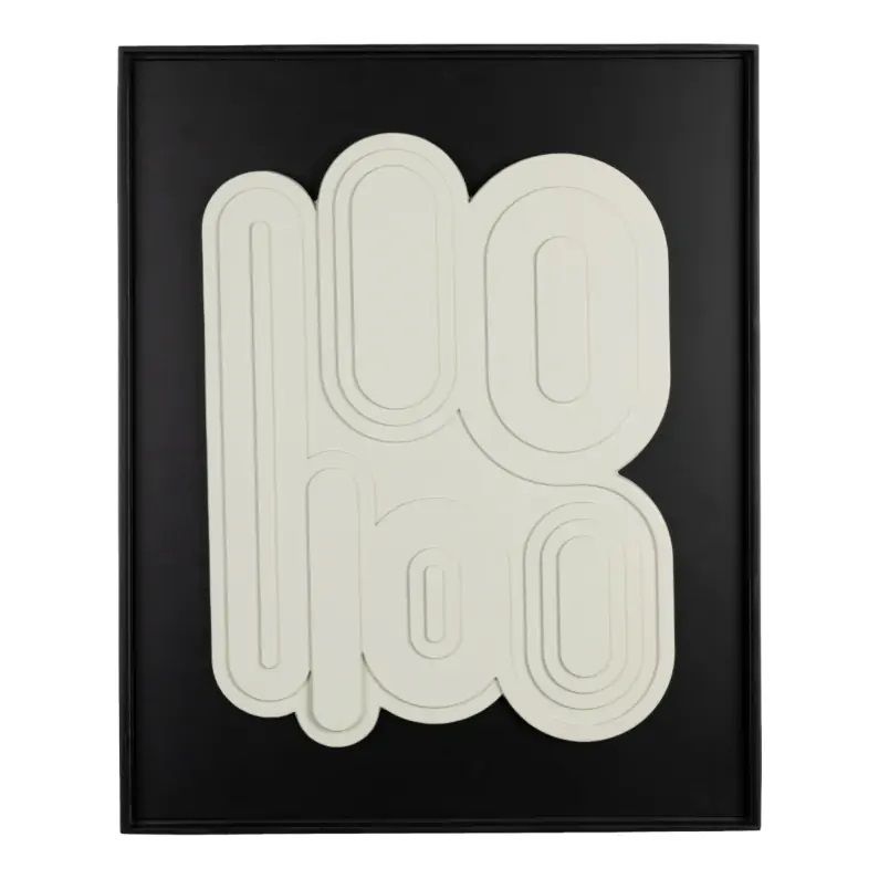 Wanddecoratie august black and white