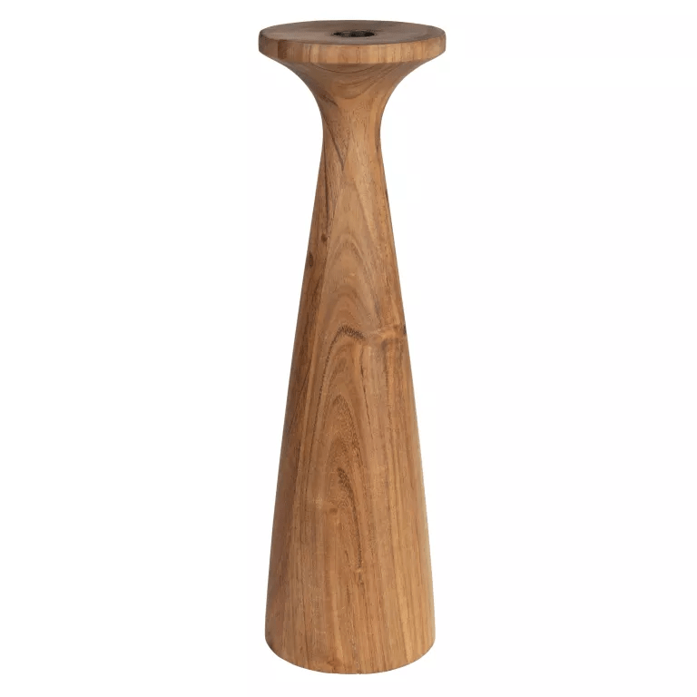 Candle Holder Flames L Brown
