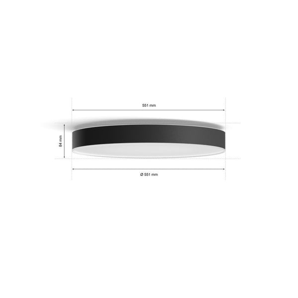 Hue Enrave XL ceiling lamp black