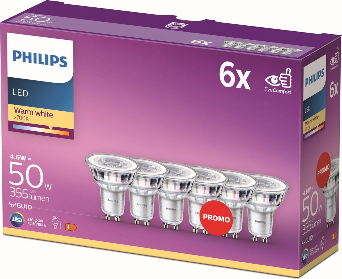 LEDClassic 50W GU10 WW 36D ND 6CT/4