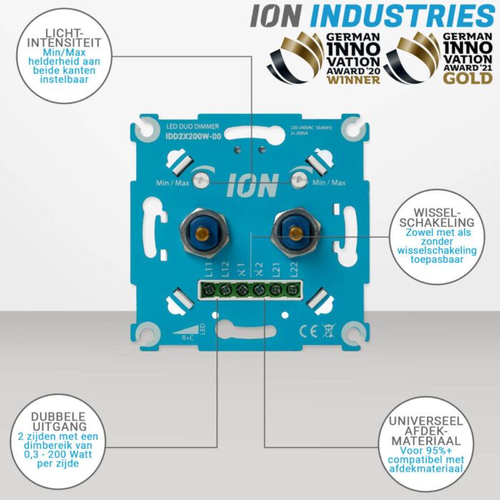 Ion inb duo dim led 2-200w dr rc element