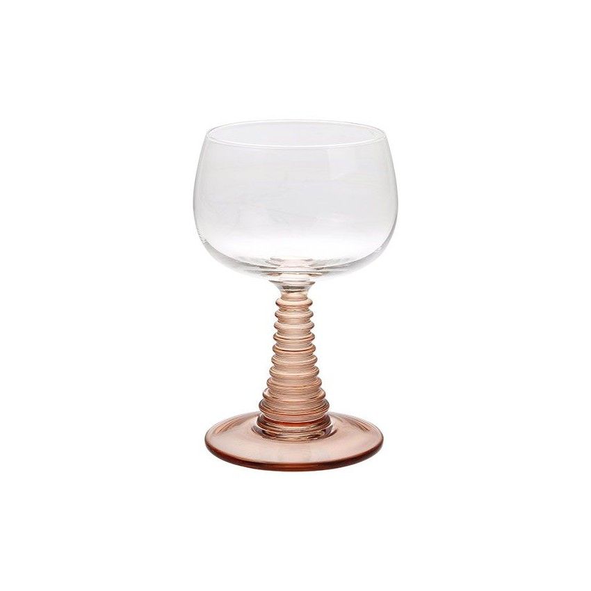 Swirl wine glass high, nude