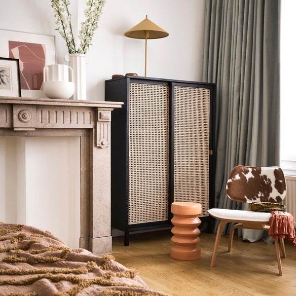 Stoneware side table terra