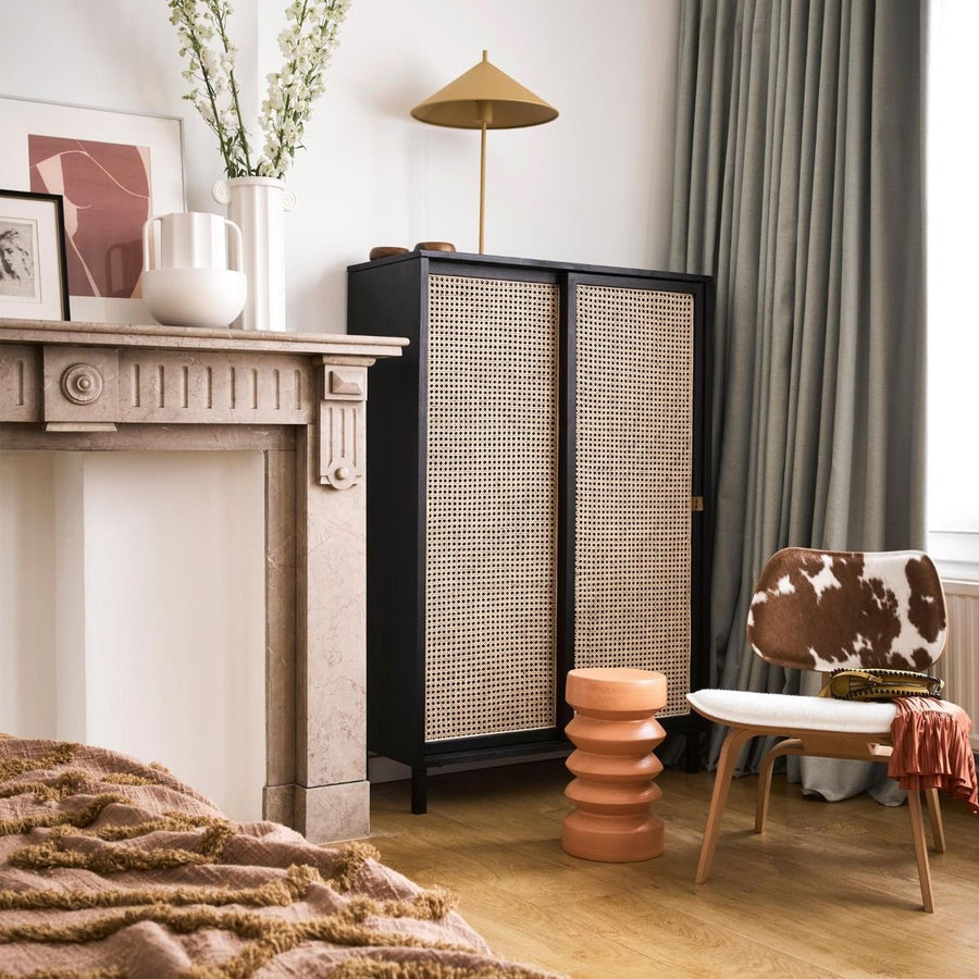 Stoneware side table terra