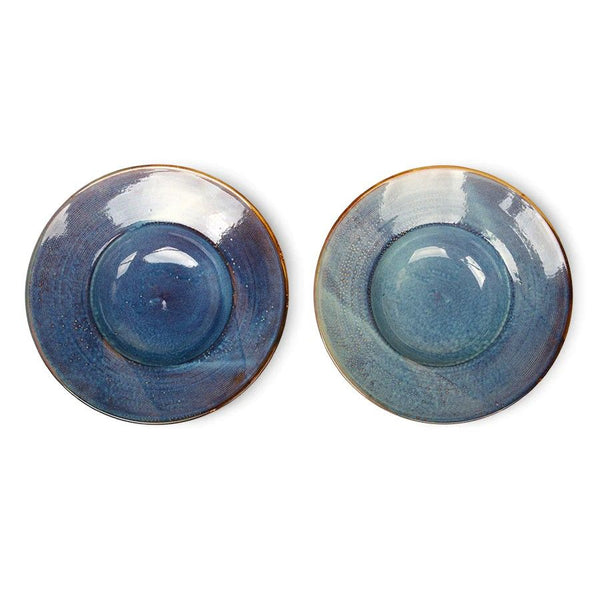 Chef ceramics: pasta plate rustic blue