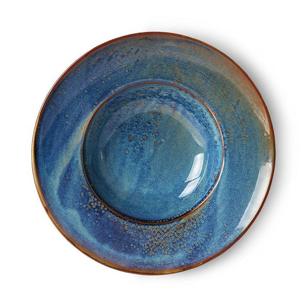 Chef ceramics: pasta plate rustic blue