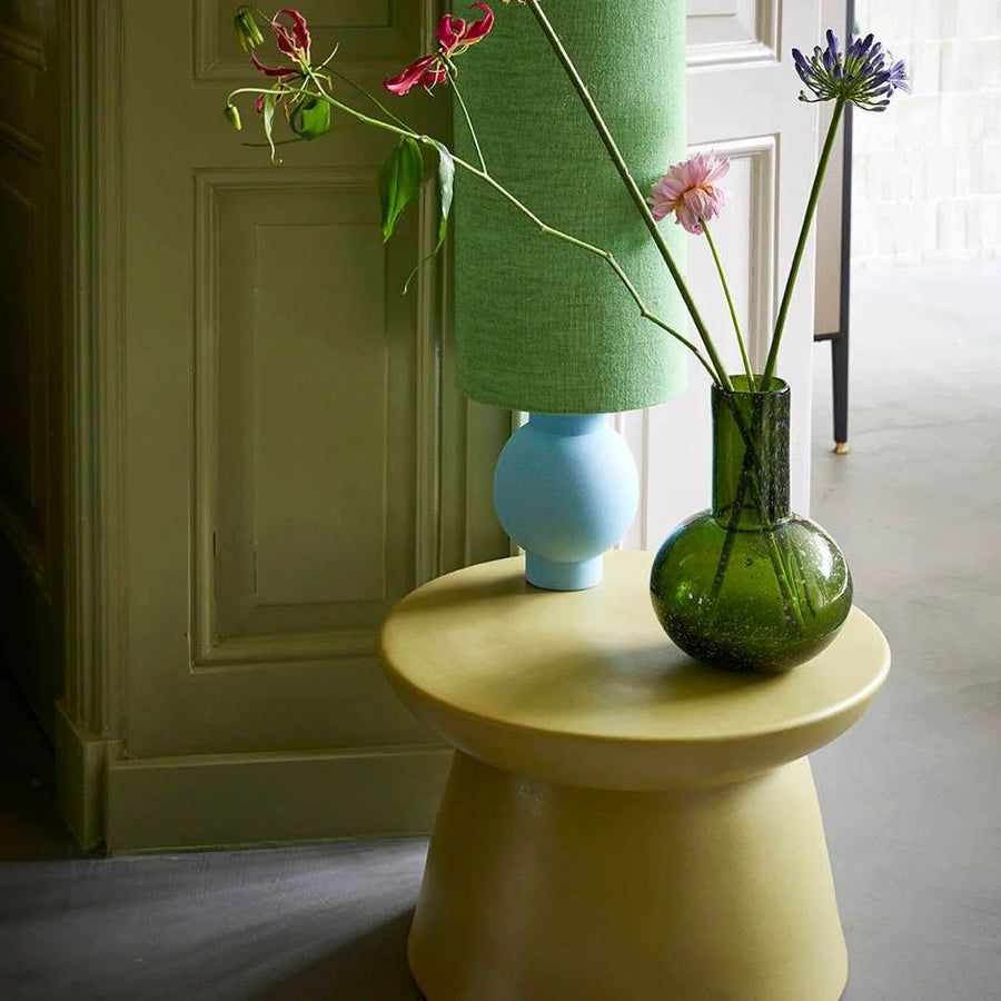 Earthenware side table XL, green