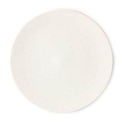 Kyoto ceramics: japanese large dinner plate white speckled