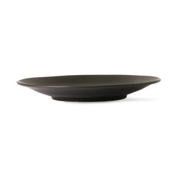 Kyoto ceramics: japanese dinner plate matt black