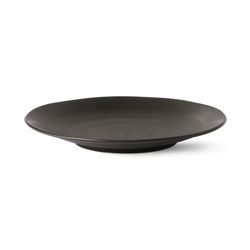 Kyoto ceramics: japanese dinner plate matt black