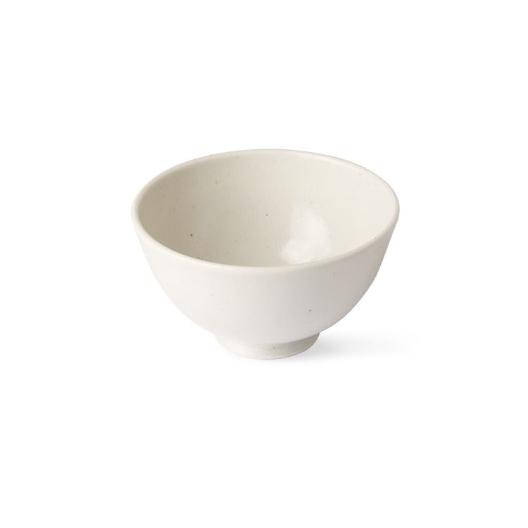 Kyoto ceramics: japanese rice bowl white speckled