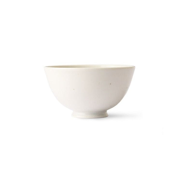 Kyoto ceramics: japanese rice bowl white speckled