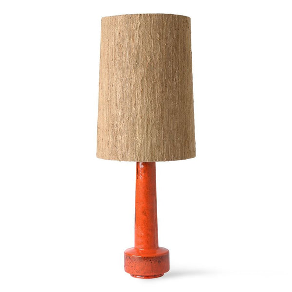 Cone lamp shade silk brown (32x32cm)