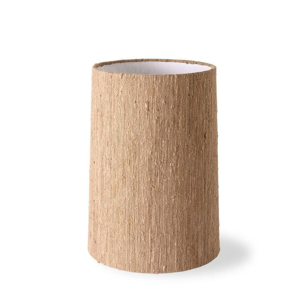 Cone lamp shade silk brown (32x32cm)