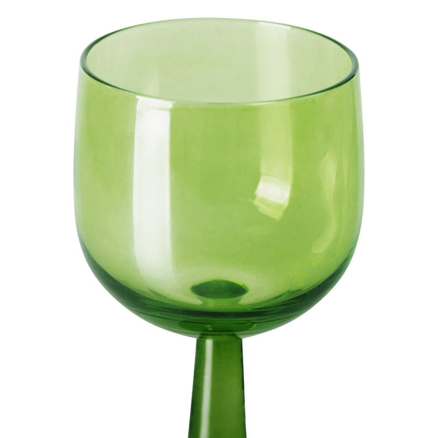 The emeralds: wine glass tall, lime green (set of 4)