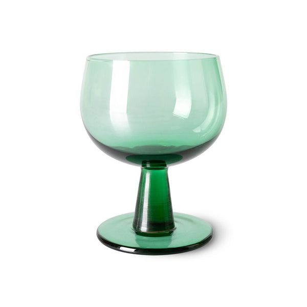 The emeralds: wine glass low, fern green (set of 4)