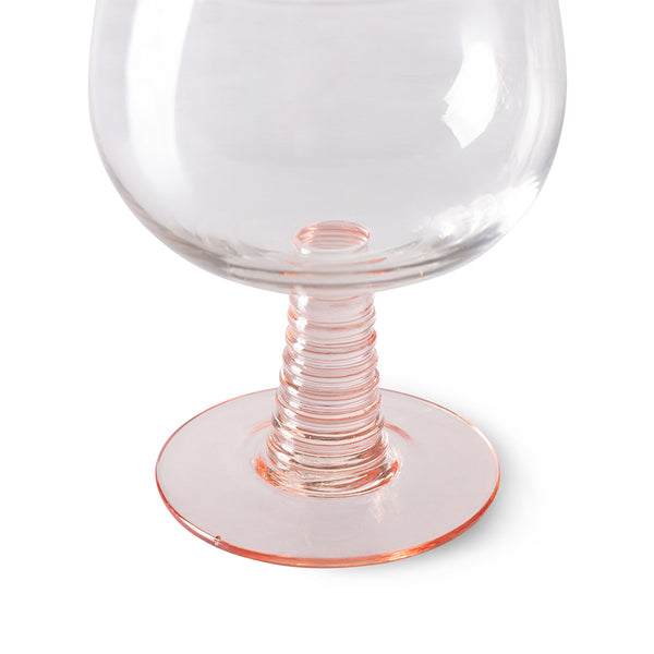 Wijnglas Swirl laag roze