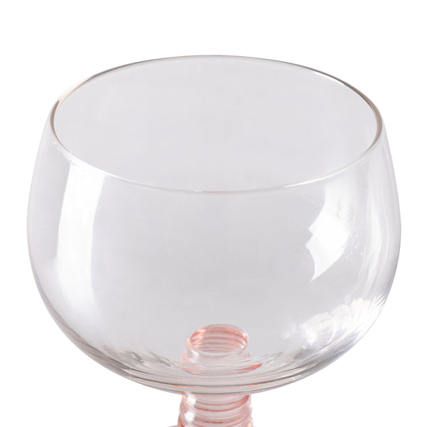 Wijnglas Swirl laag roze