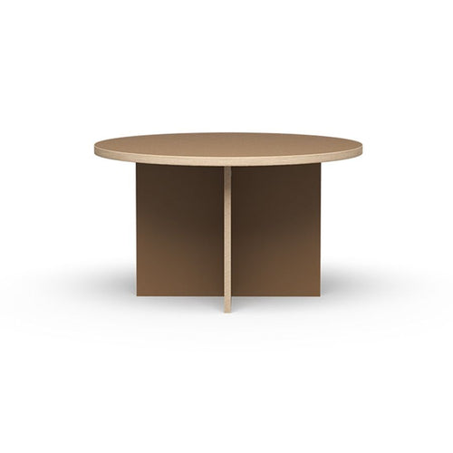 Dining table, brown, round 130cm