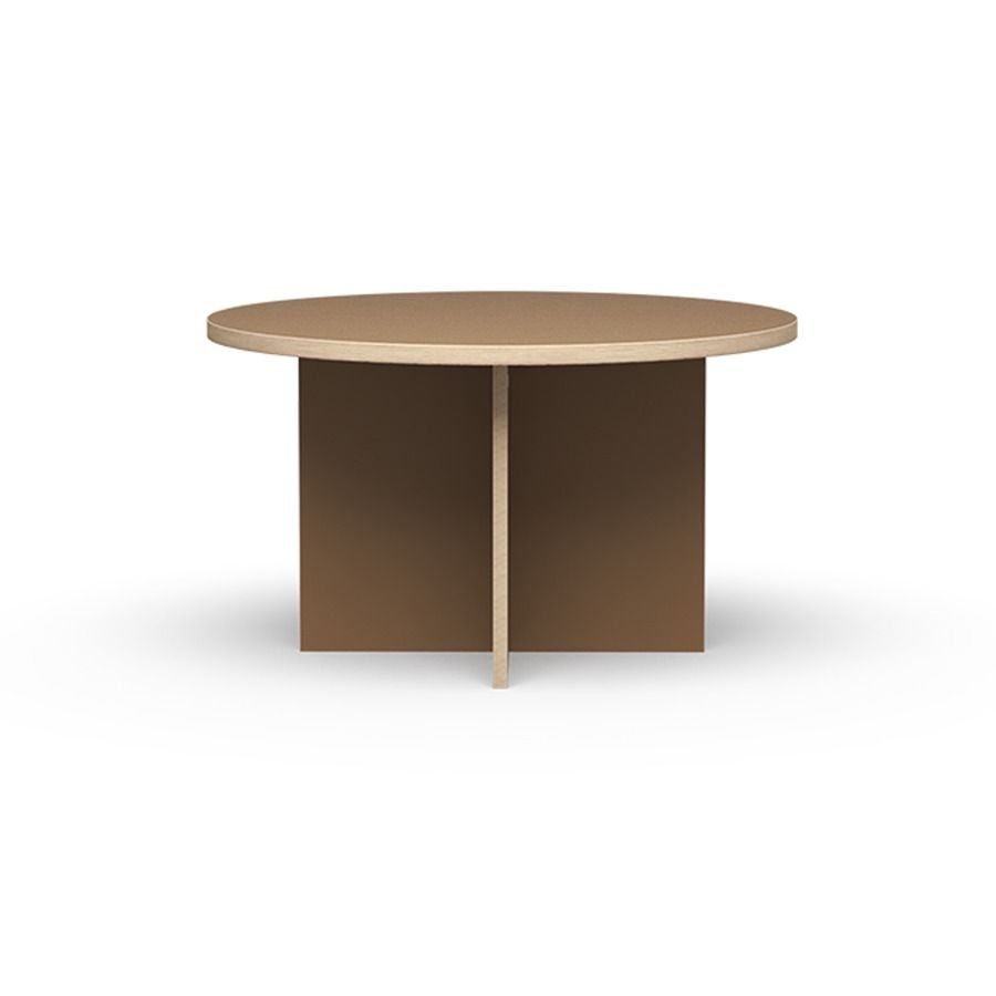 Dining table, brown, round 130cm
