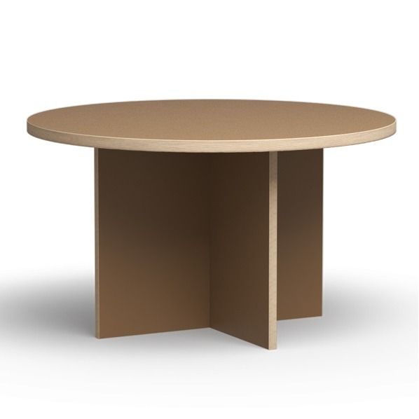 Dining table, brown, round 130cm