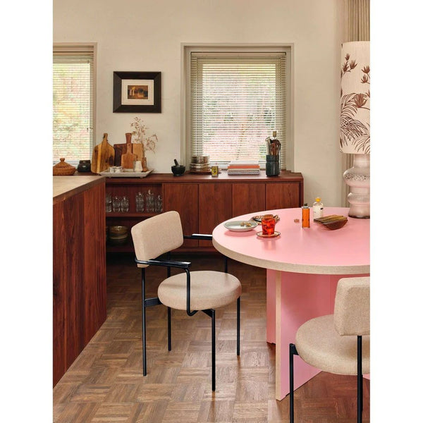 Dining table, pink, round 130cm