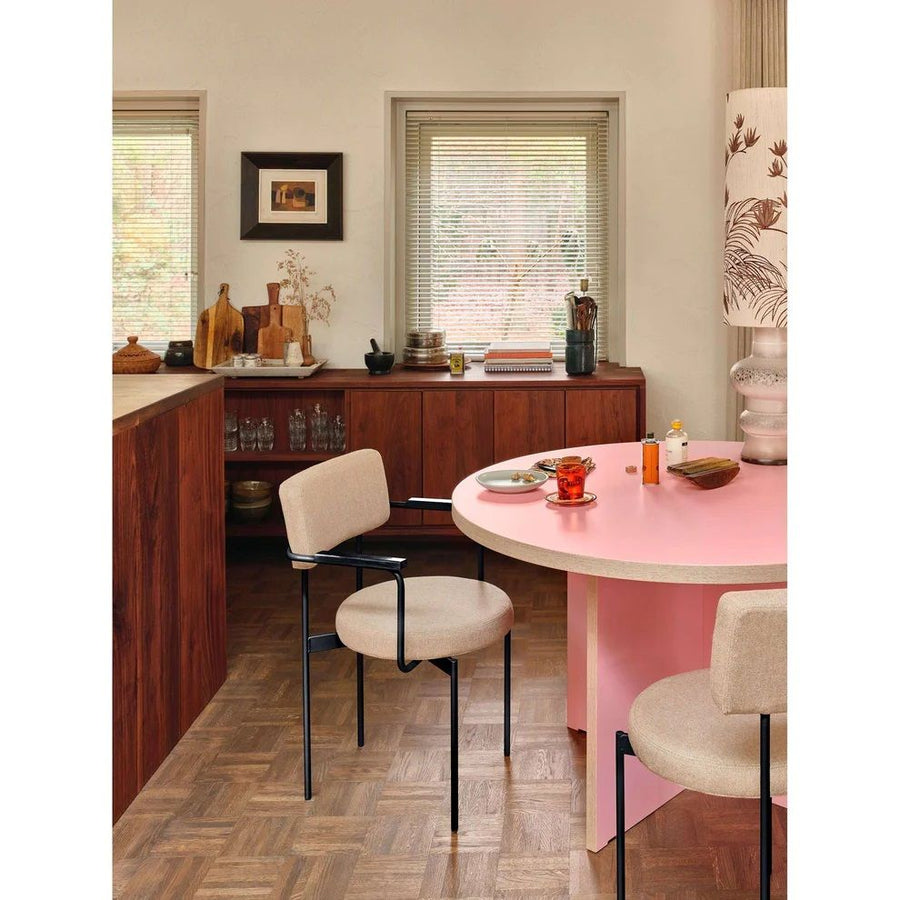 Dining table, pink, round 130cm