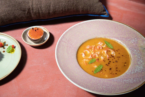 Chef ceramics: pasta plate, rustic pink