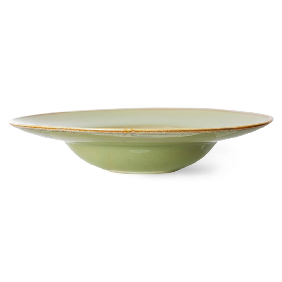 Chef ceramics: pasta plate, moss green