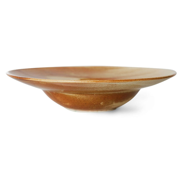 Chef ceramics: pasta plate, rustic cream/brown