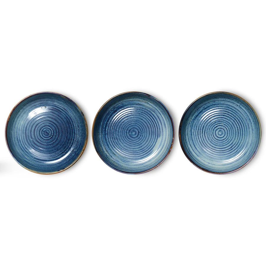Chef ceramics: deep plate L, rustic blue