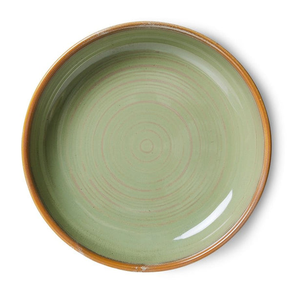 Chef ceramics: deep plate L, moss green