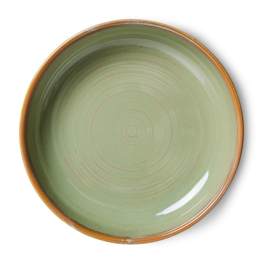 Chef ceramics: deep plate L, moss green