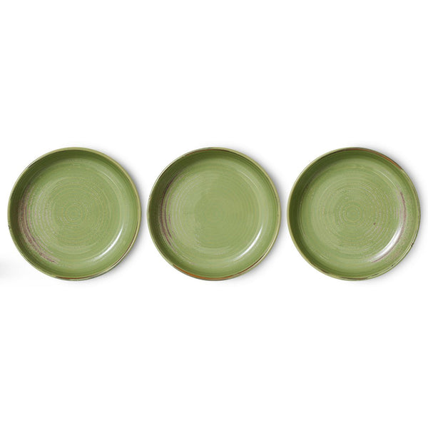Chef ceramics: deep plate L, moss green