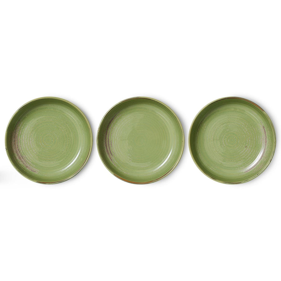 Chef ceramics: deep plate L, moss green