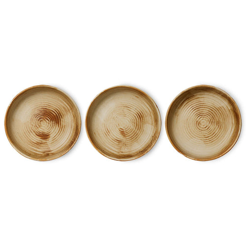 Chef ceramics: deep plate L, rustic cream/brown