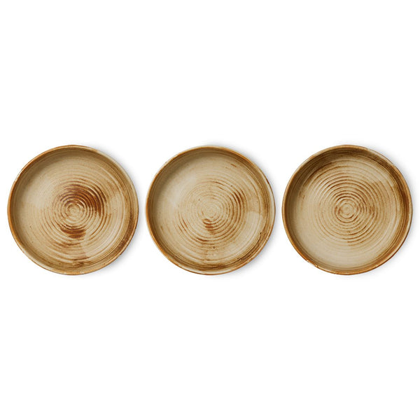 Chef ceramics: deep plate L, rustic cream/brown