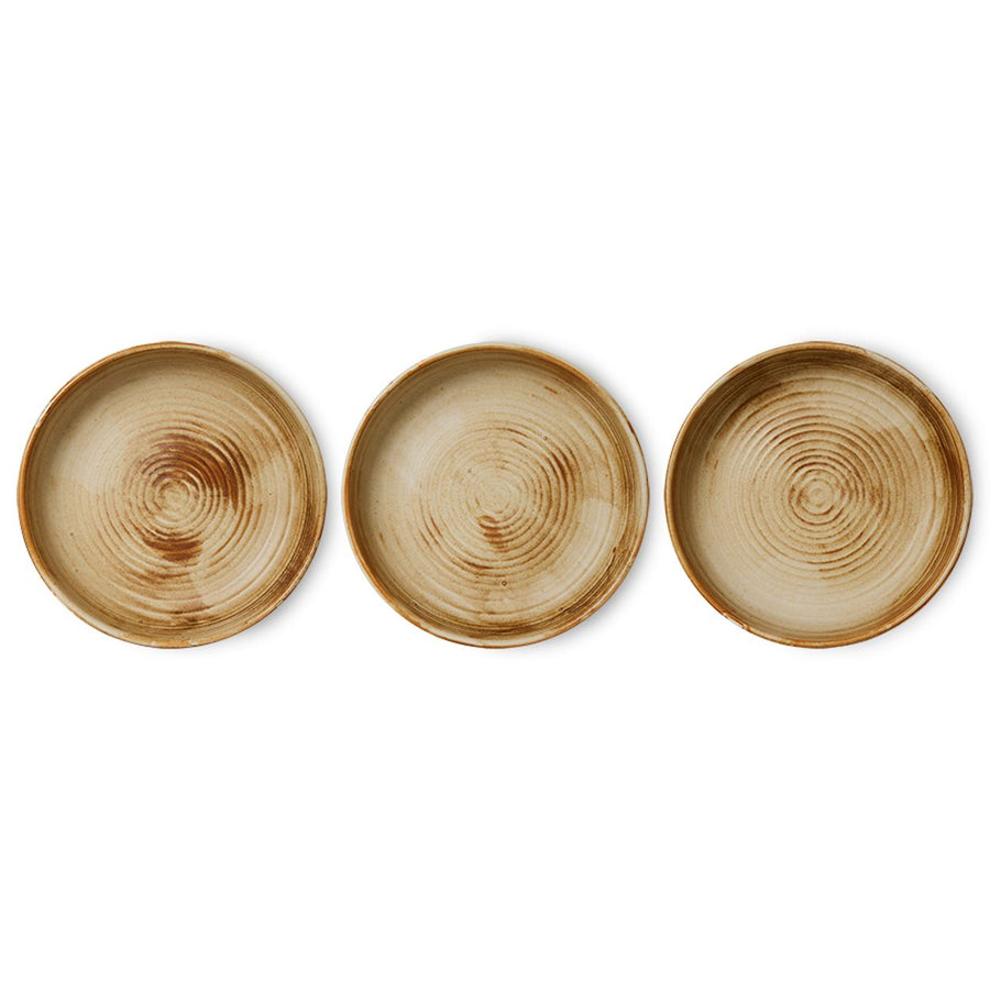 Chef ceramics: deep plate L, rustic cream/brown