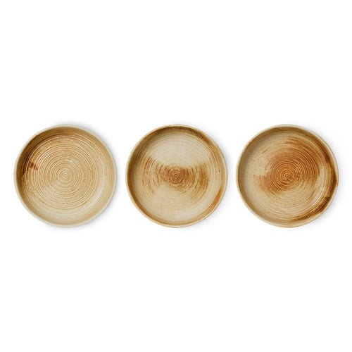 Chef ceramics: deep plate M, rustic cream/brown