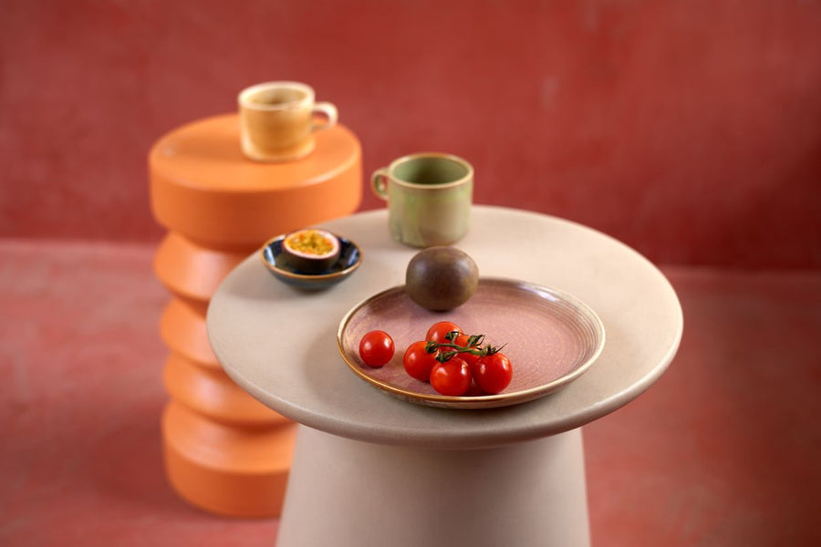 Chef ceramics: side plate, rustic pink