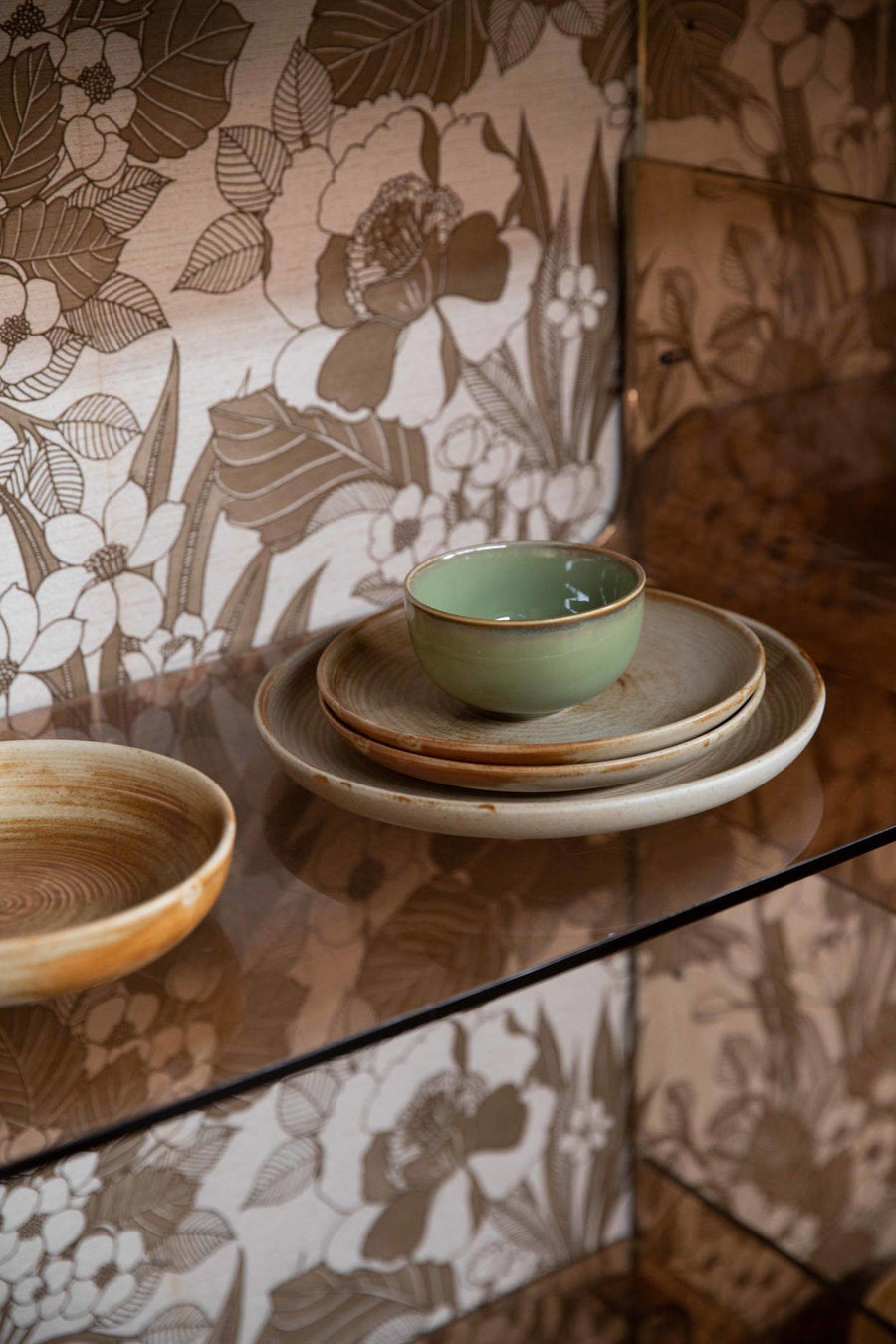 Chef ceramics: side plate, rustic cream/brown