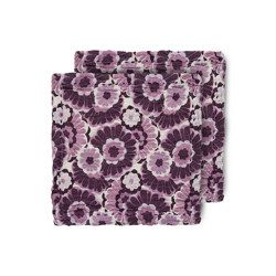 Cotton napkins floral burgundy (set of 2)