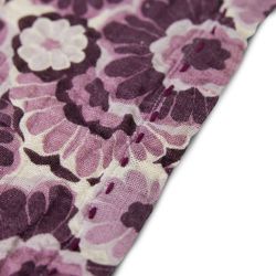 Cotton napkins floral burgundy (set of 2)