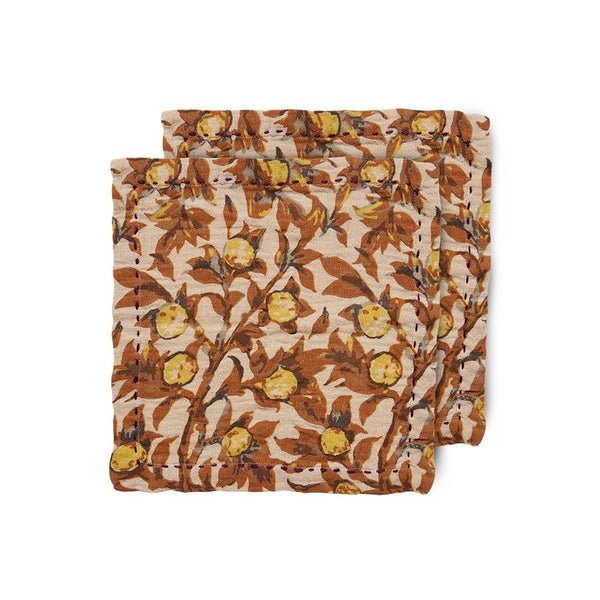 Cotton napkins mediterranean tangerine (set of 2)