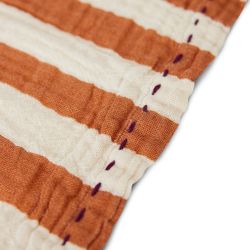 Cotton napkins striped tangerine (set of 2)