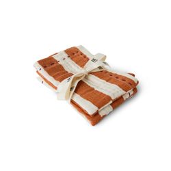 Cotton napkins striped tangerine (set of 2)