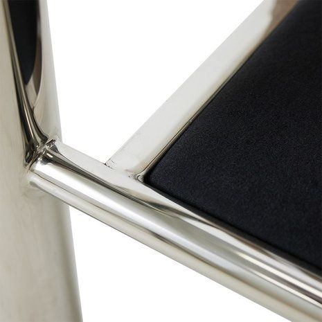 Chrome Lounge Armchair, Velvet Brown
